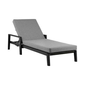 Cayman - Outdoor Patio Adjustable Chaise Lounge Chair With Cushions - Gray