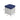 Paitalyi - 9 Piece Bistro Set - Blue Fabric & Wicker