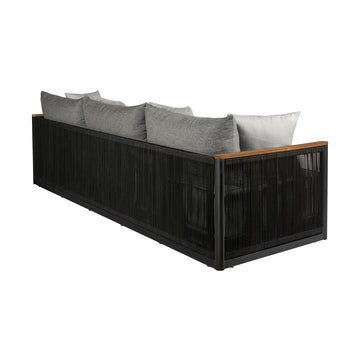 Artesia - Outdoor Patio Sofa - And Black / Dark Gray