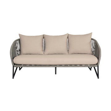 Benicia - Outdoor Patio Sofa - Gray / Taupe