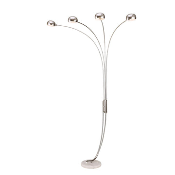 Loretta - Arc Lamp - Pearl Silver