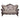 Benbek - Loveseat With 3 Pillows - Fabric & Antique Oak