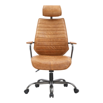Executive - Swivel Office Chair - Cognac