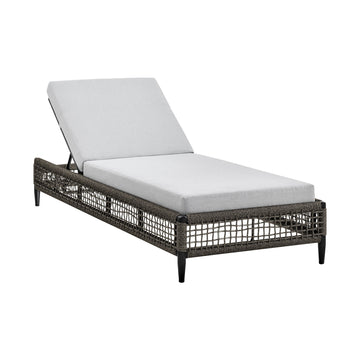 Alegria - Outdoor Patio Adjustable Chaise Lounge Chair With Cushions - Gray