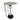 23" Chena Hourglass Table - Black / Silver