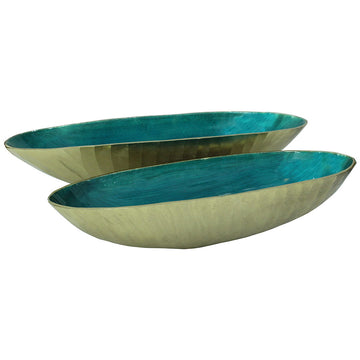 Aluminum Oval Bowl 22 / 24" (Set of 2) - Green