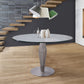 Lindsey - Contemporary Dining Table Glass Top - Brushed / Clear