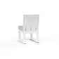 Newport - Armless Dining Chair, No Welt - Cast Silver / White