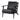 33" Andromeda Top Grain Leather Accent Chair - Black