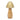 Wood 8" Mushroom With Metal Top - Gold