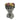 18" Lady With Fruit Planter - Gray / Multi