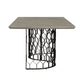 Solange - Rectangular Dining Table - Concrete / Black
