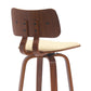 Pico - Swivel Walnut Wood Faux Leather Stool