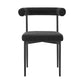 Veronica Shannon -Round Glass Dining Table Set - Matte Black Legs