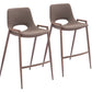 Desi - Counter Stool (Set of 2) Walnut Legs