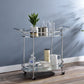 Jinx - Serving Cart - Clear Glass & Chrome Finish