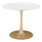 Opus - Dining Table - White / Gold
