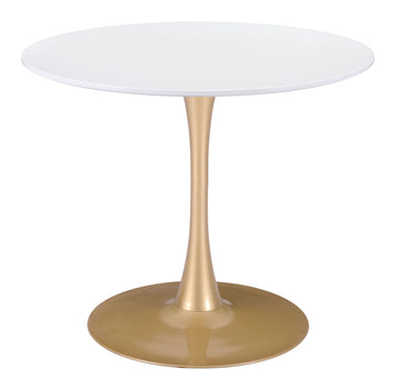Opus - Dining Table - White / Gold