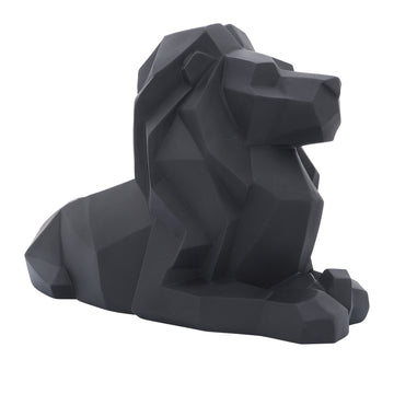 Resin Laying Lion 13" - Black