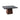 32" x 17" Ribbed Base Coffee Table Marble Top - Black / Brown
