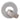 8" x 6" Marble Double Ring - White / Beige