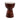 Hourglass Trvrtine Top Accent Table - Tan / Walnut