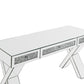 Noralie - Writing Desk - Clear Glass, Mirrored & Faux Diamonds - 32"