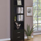 Lewes - 4-Shelf Engineered Wood Media Tower - Cappuccino