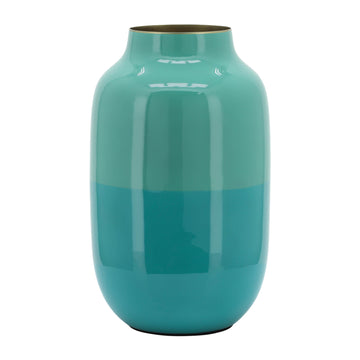 Metal Urn Vase 12" - Green