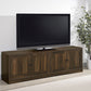 Laughlin - 4 Door Engineered Wood TV Stand - Dark Pine