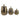 7" / 9" / 11" Tiziano Ceramic Jars (Set of 3) - Bronze