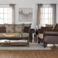 Elmbrook - Upholstered Rolled Arm Sofa Set With Intricate Wood