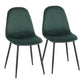 Pebble - Chair - Black Steel And Velvet (Set of 2)