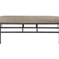 Livingston - Microfiber Upholstered Bench - Brown And Bronze