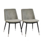 Evora - Velvet Chair With Gold Legs (Set of 2)