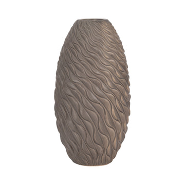 Devone Large Ceramic Vase - Brown