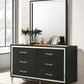 Lucia - 6-Drawer Dresser And Mirror - Black