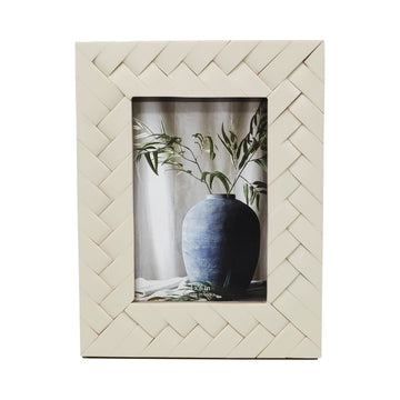 Woven Photo Frame - Ivory