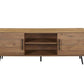 Wafiya - TV Stand - Rustic Wood & Black Finish