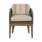 Orbit - Outdoor Patio Dining Chair - Weathered Eucalyptus / Taupe