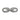 15" x 5" 3-Link Resin Chain With Lines - White / Black