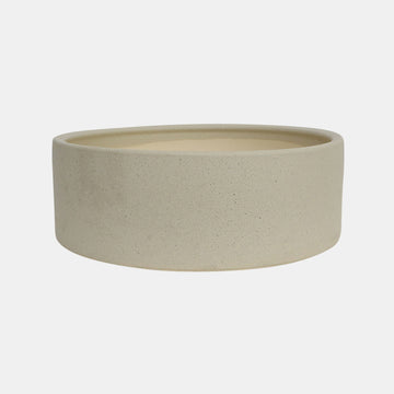 13" Sandy Round Bowl Planter - Ivory