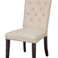 Gerardo - Side Chair (Set of 2) - Beige Linen & Weathered Espresso