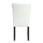 Hussein - Side Chair (Set of 2) - White PU & Black Finish