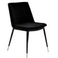 Evora - Velvet Chair With Gold Legs (Set of 2)