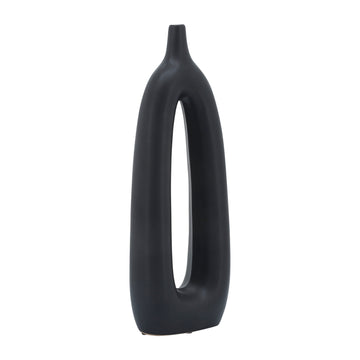 Open Cut-Out Vase - Black