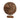 24" Teak Wood Disc On Stand - Natural
