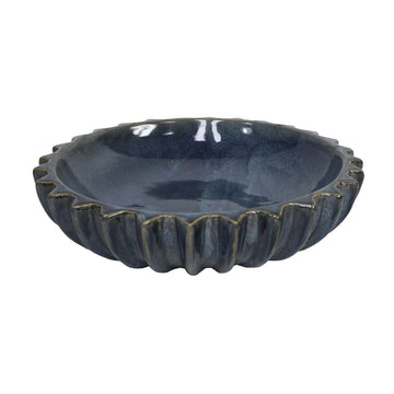 Pella Blue Ceramic Bowl 15" - Blue