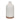 Clay 12" Flat Ribbed Bottle Vase Exposed Bottom - White