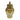 Pierced Gold Temple Jar 24" - Gold